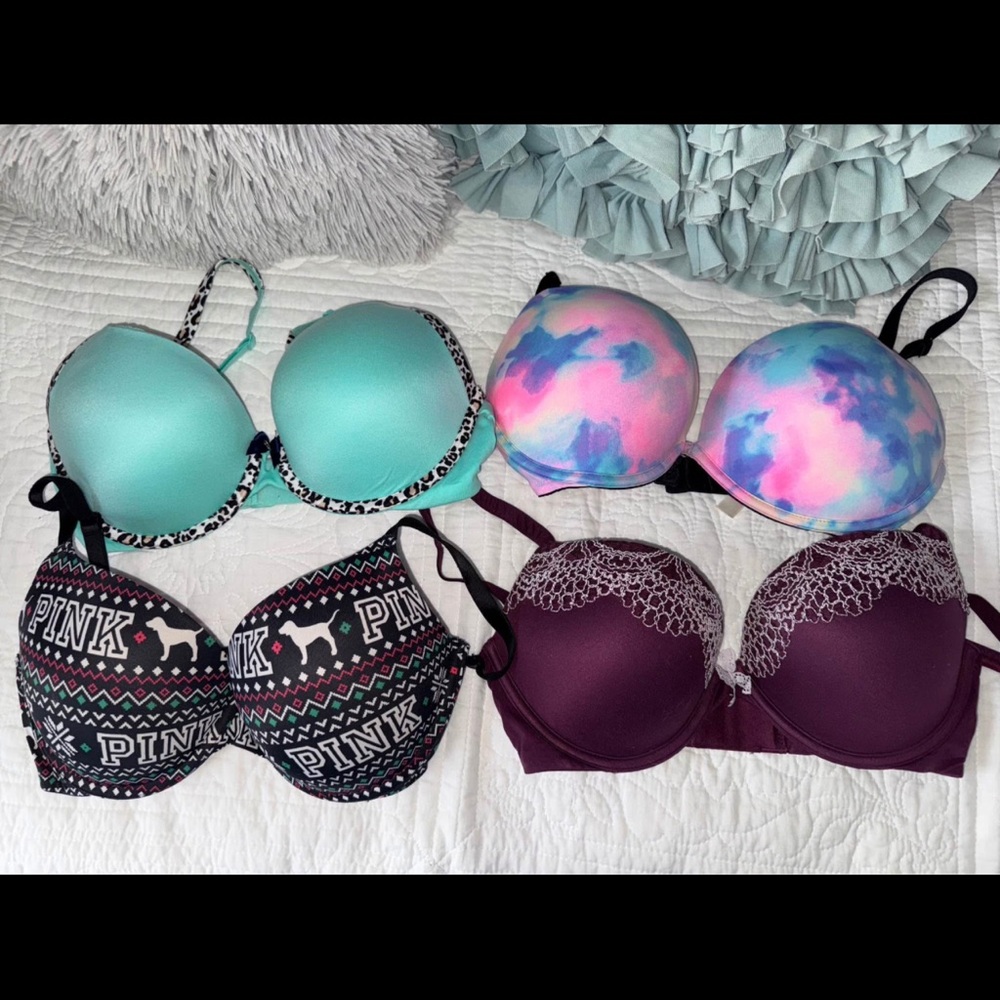 Victoria's Secret Pink and Purple Bra Set Intimates & Sleepwear
